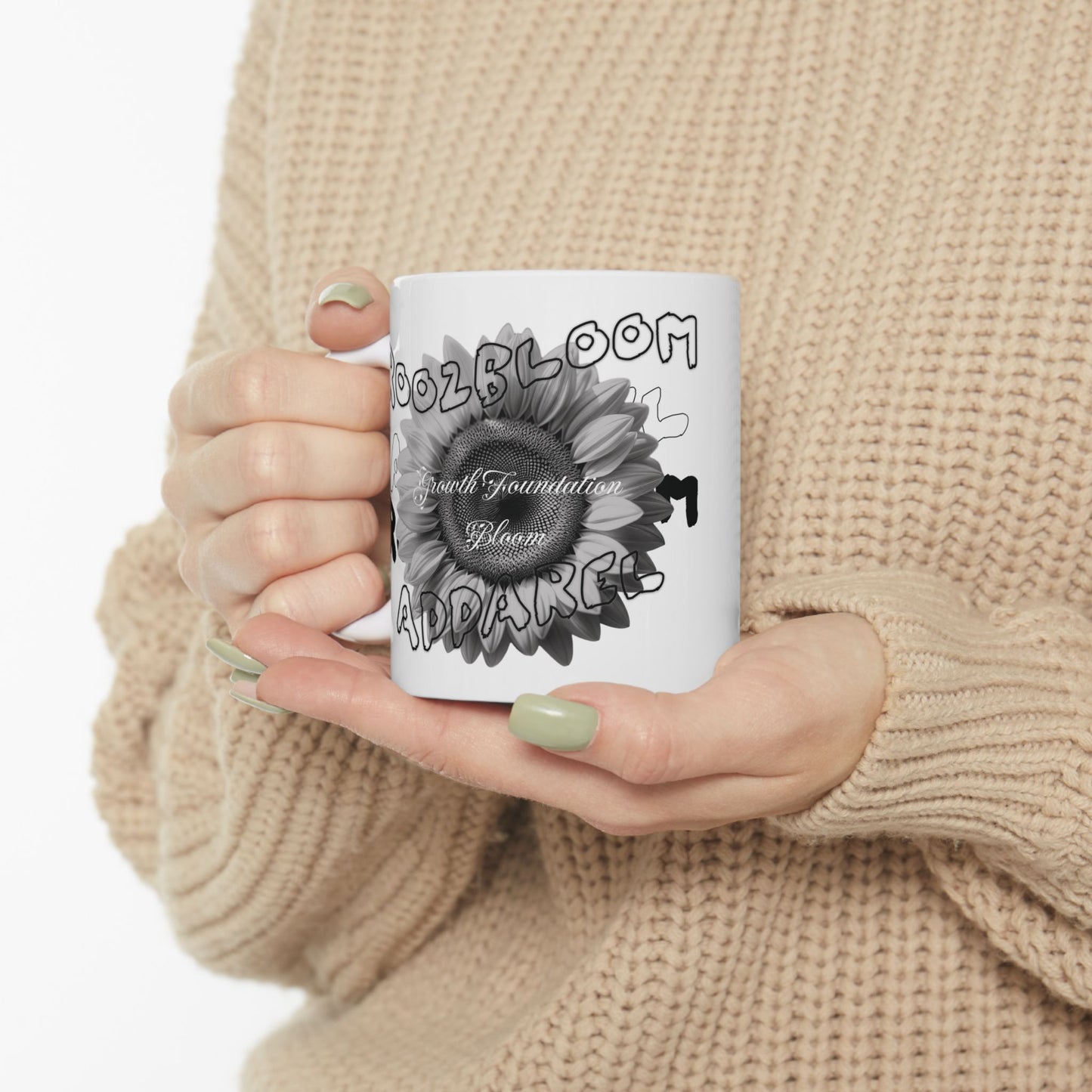 Sunflower of Warmth Ceramic Mug (White)