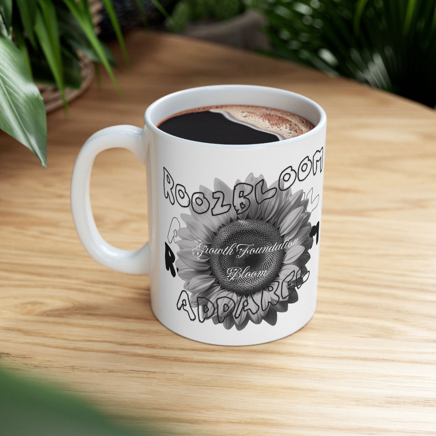 Sunflower of Warmth Ceramic Mug (White)