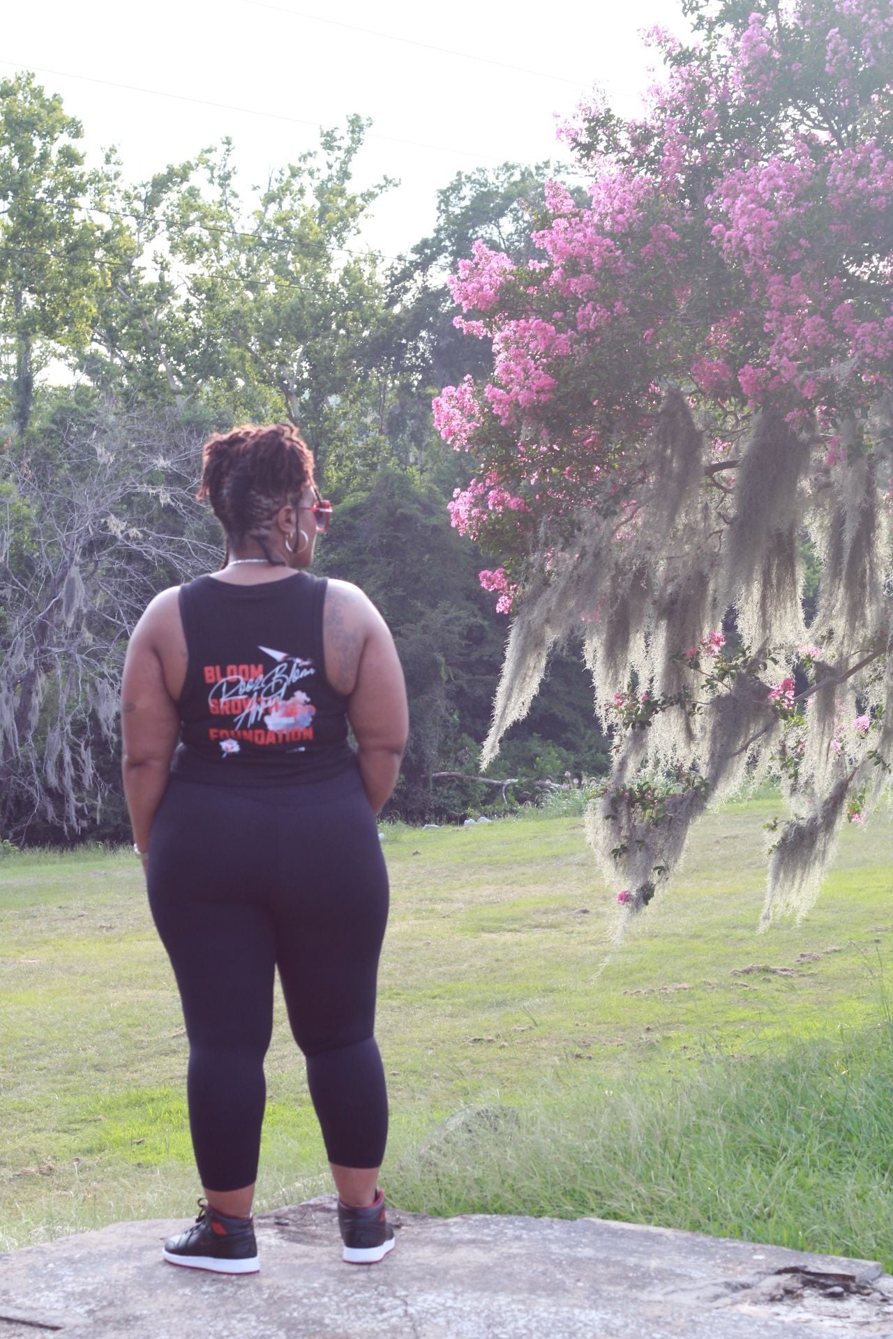 Empowering Women's Micro Rib Racer Tank Top - Road to Bloom Collection