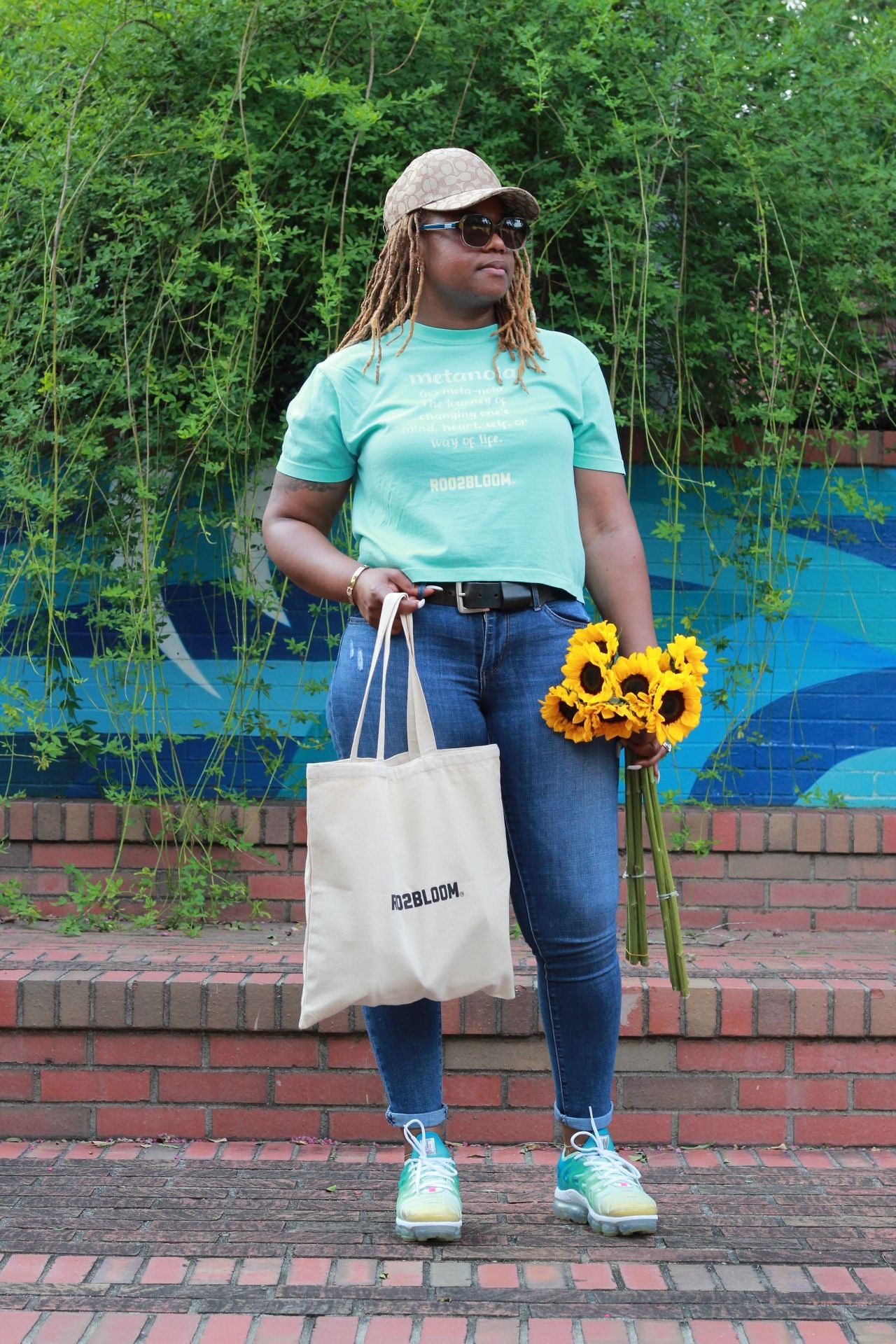 Sunflower of Warmth Cotton Canvas Tote Bag