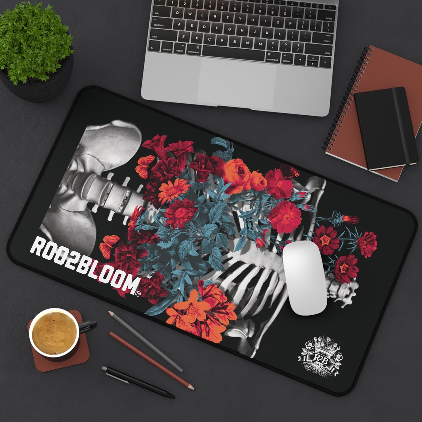 Bloomed from Bone Desk Mat