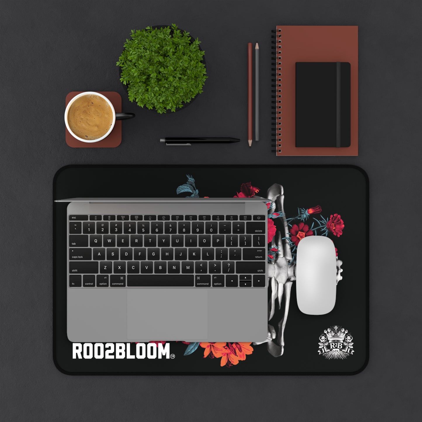 Bloomed from Bone Desk Mat