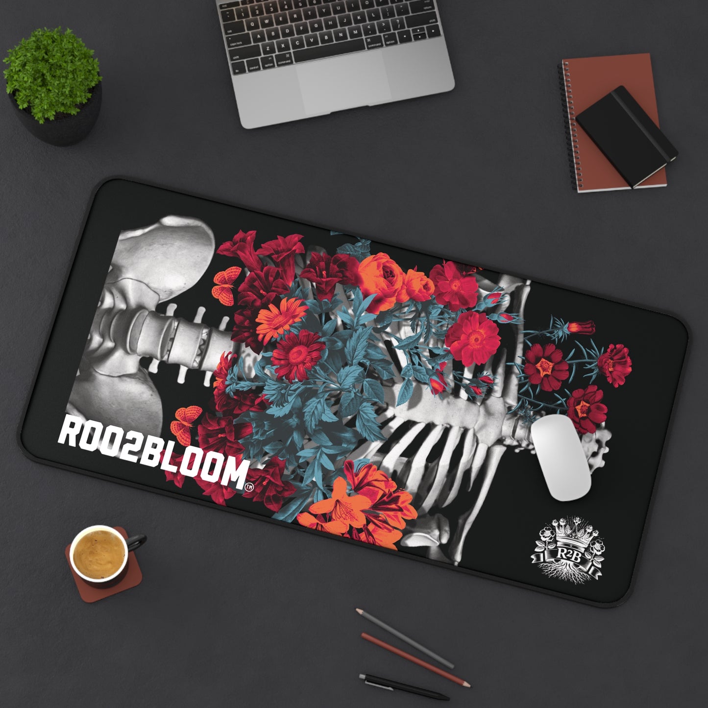Bloomed from Bone Desk Mat