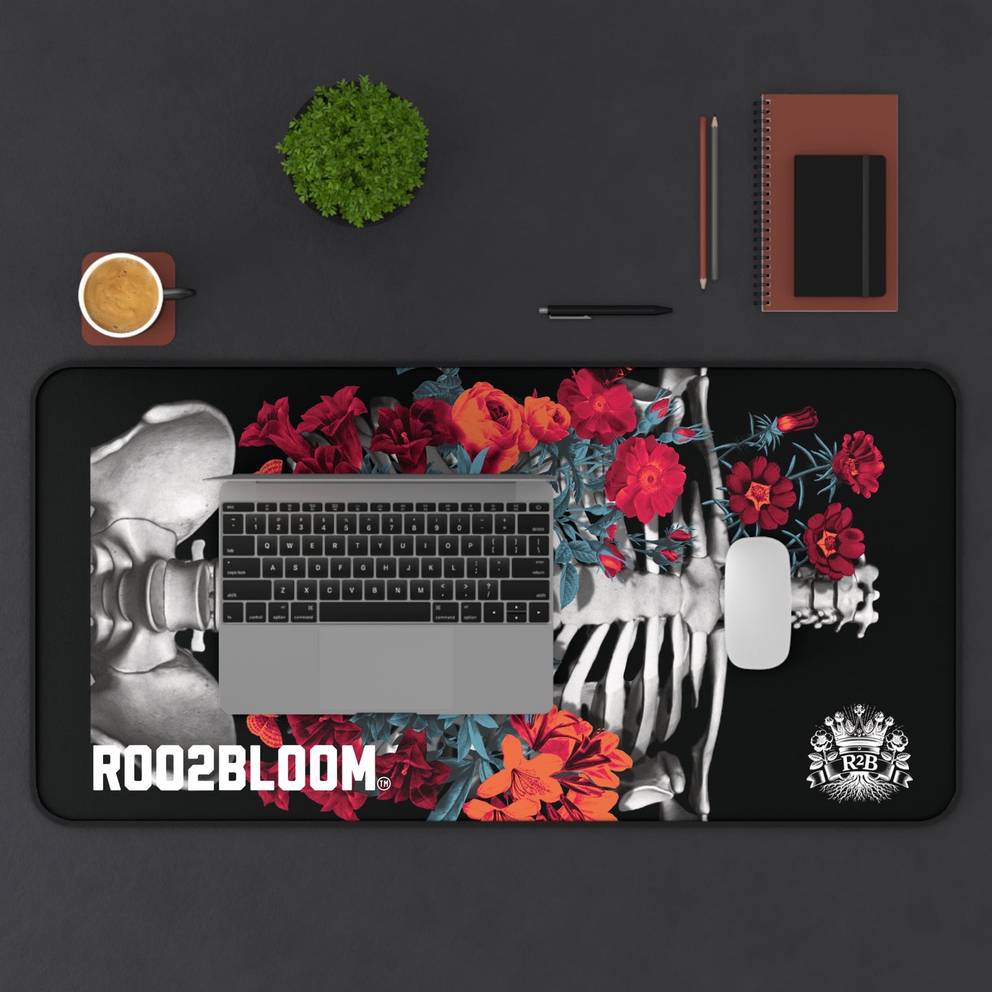Bloomed from Bone Desk Mat