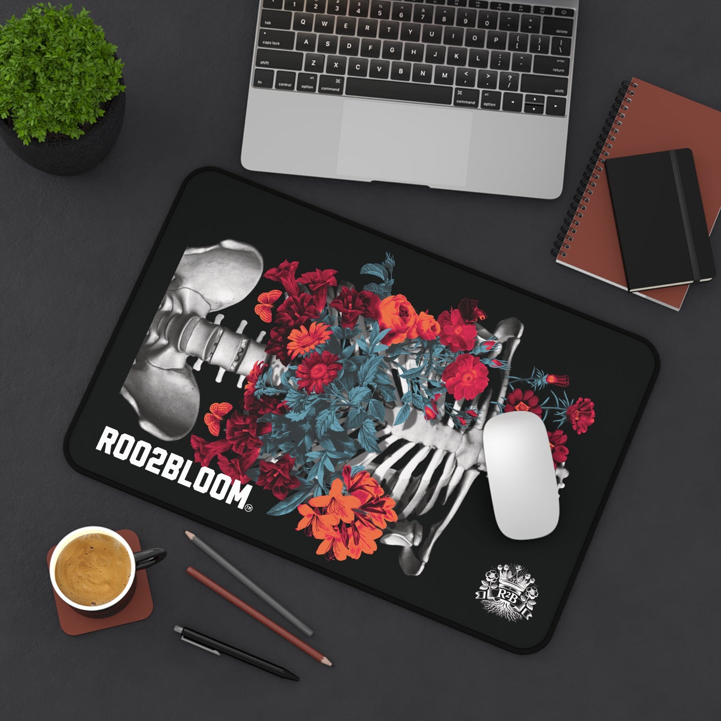 Bloomed from Bone Desk Mat