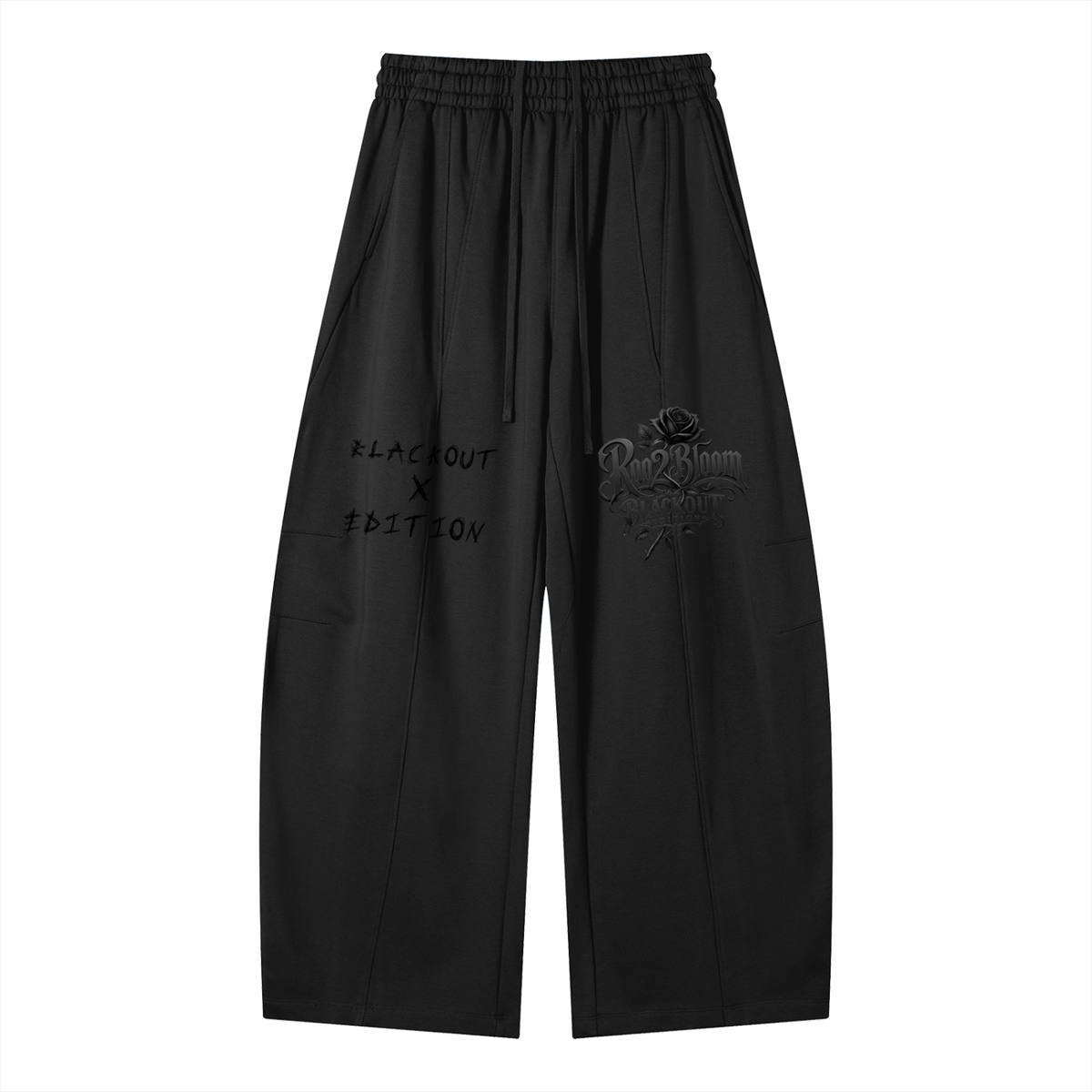 BLACKOUT Heavyweight Wide Leg Panel Sweatpants